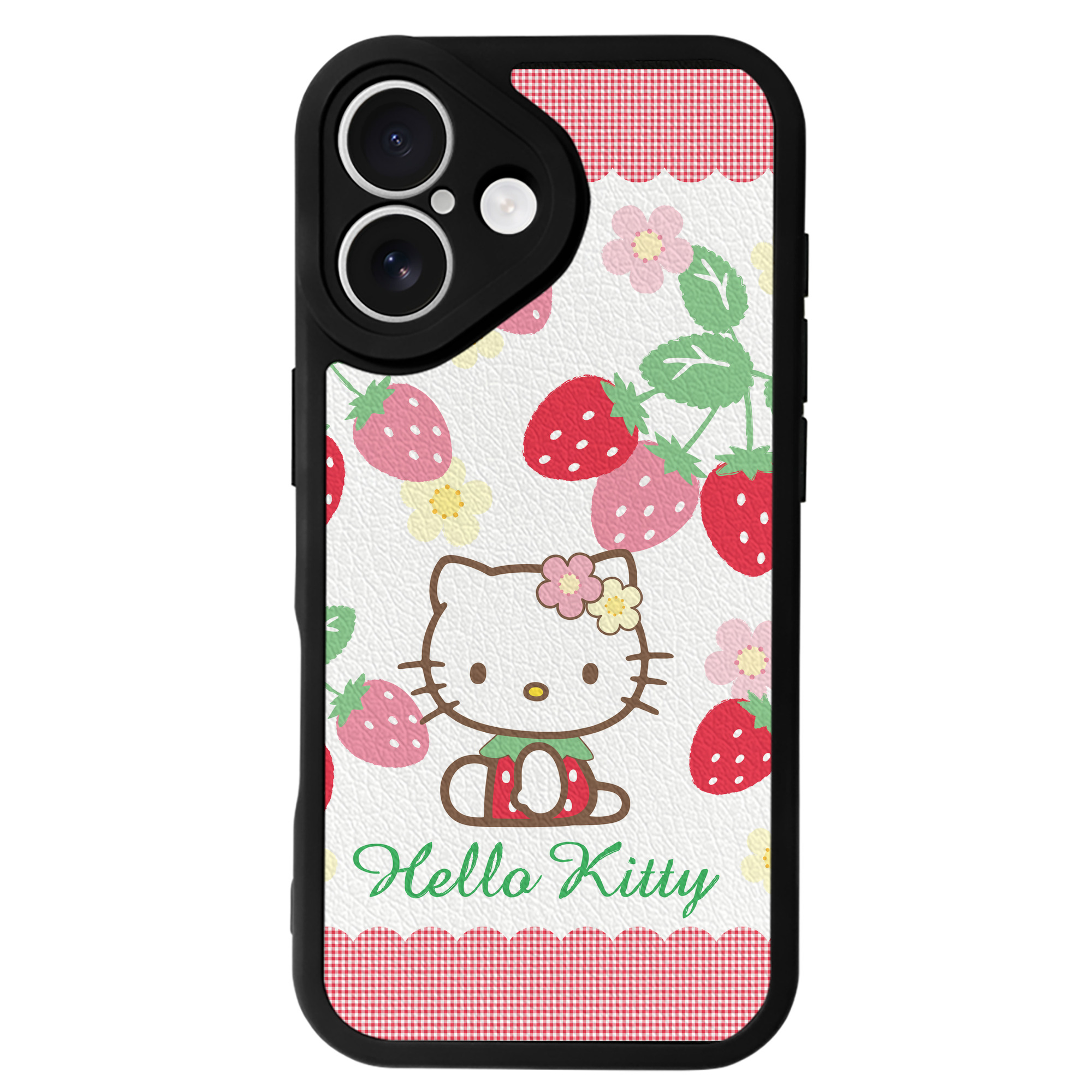 （画像用） Hello Kitty ハローキティ 【iPhone 16シリーズ対応】シリコンスマホケース（レザー調） 材質：シリコン